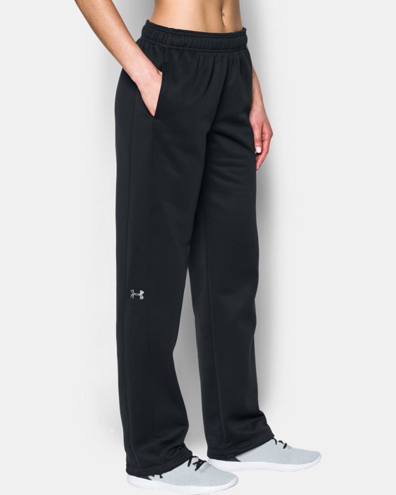 Women's  UA Double Threat Armour Fleece® Pants, Black, pdpMainDesktop image number 2